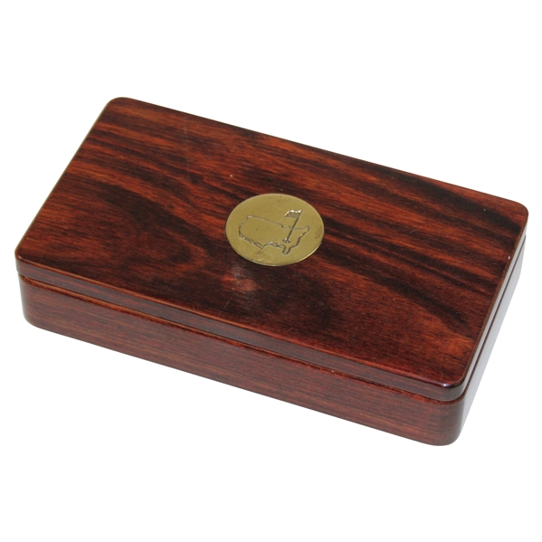Augusta National Golf Club Cherry Wood Masters Circle Logo Keepsake Box