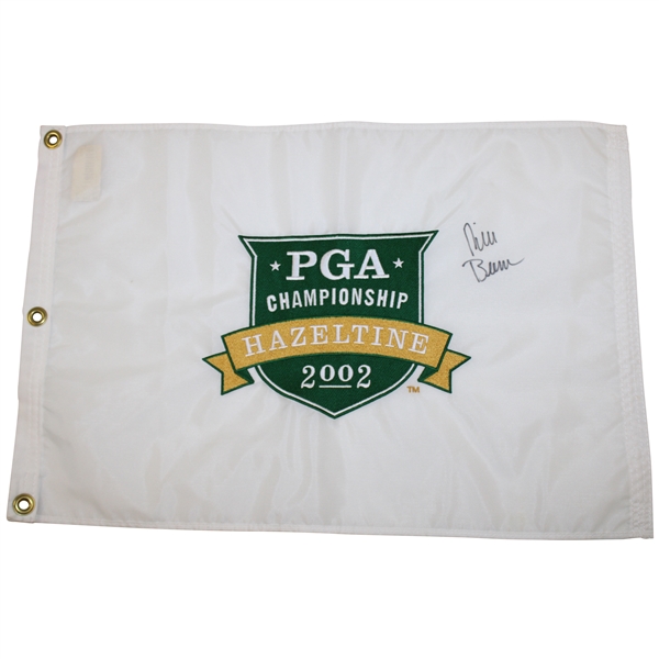 Rich Beem Signed 2002 PGA Championship at Hazeltine Embroidered Flag JSA ALOA