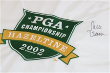 Rich Beem Signed 2002 PGA Championship at Hazeltine Embroidered Flag JSA ALOA