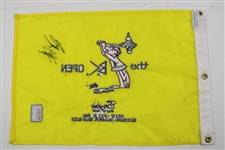 Defending BC Open Champion Brad Faxon Signed 2000 Embroidered Flag JSA ALOA