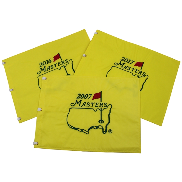 2007, 2016 & 2017 Masters Embroidered Flags