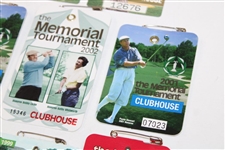 Eight (8) The Memorial Tournament Badges - 1994, 1996, 1999, 2000(x2), 2001(x2) & 2002