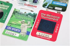 Eight (8) The Memorial Tournament Badges - 1994, 1996, 1999, 2000(x2), 2001(x2) & 2002