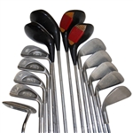 Joe Dimaggio's Personal Used Irons, Woods & Putter in Full Size Bag w/Bag Tag