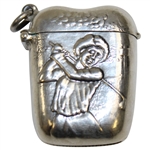 Sterling Silver Lady Golfer Match Safe - Modern Reproduction