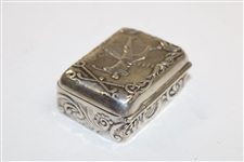 Sterling Silver Backswing Male Golfer Match Safe - Modern Reproduction 
