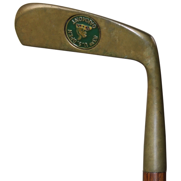 1983 US Open At Oakmont Commemorative Brass Putter Wood Shaft All Original