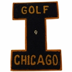 Large Wool "I" With Golf At The Top And Chicago At The Bottom. 