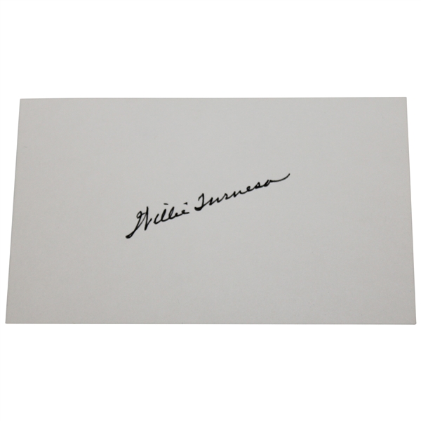 Willie Turnesa Autographed Index Card JSA ALOA
