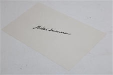Willie Turnesa Autographed Index Card JSA ALOA