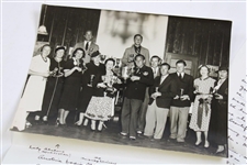 B & W Press Photo Of Henry Cotton's Wife Toots With Several Other Champions With Their Trophies