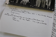 B & W Press Photo Of Henry Cotton's Wife Toots With Several Other Champions With Their Trophies
