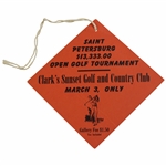 1946 Saint Petersburg $13,333.00 Open Final Rnd. Colorful Ticket - Ben Hogan's 24th PGA Tour Win!