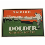 1920’s Luggage Label Dolder Grand Hotel - Zurich, Switzerland