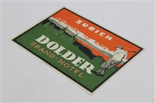 1920’s Luggage Label Dolder Grand Hotel - Zurich, Switzerland