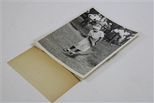 Babe Zaharias Press Photograph 1953 At Tam O'Shanter, Hitting Out Of The Sand. 