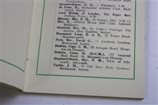The Royal Mid-Surrey Golf Club List Of Members April, 1939 From J. H. Taylor Estate