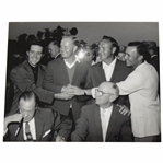 Photo Of Gary Player, Jack Nicklaus, Arnold Palmer, Bobby Jones, And Cliff Roberts With Green Jackets