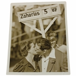 Babe Zaharias Kissing Husband After Winning 1940 Women's Western Open At Blue Mound Milwaukee Press Photo