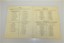 1936 Historic Mixed 4-Ball Foursome Matches & Competition Program - Leeds Castle - Rare