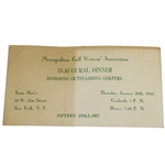 1953 Metropolitan Golf Writers' Association Inaugural Dinner Invitation #141