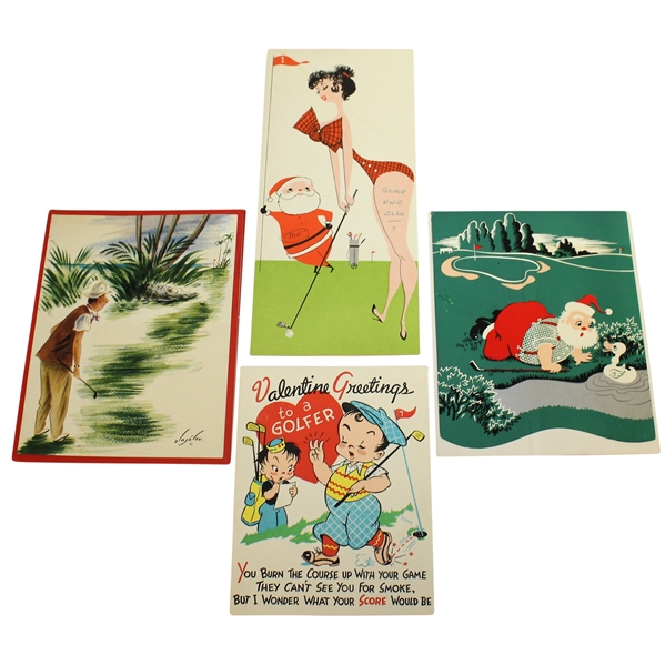 Four Christmas/Holiday/Season Greetings Cards - Ed Furgol, John Derr, & others