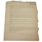 Horton Smith Signed 1933 Ryder Cup Passports/Travel Content Letter JSA ALOA