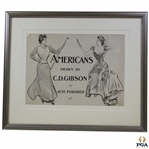 1900 Americans Drawn by C.D. Gibson by Robert Howard Russell - Framed