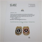 Two (2) PGA Grand Slam of Golf Money Clips/Badges - PGA West & Poipu Bay