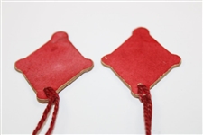Two (2) 1935 Worplesdon Golf Club Member Badges with Original Strings