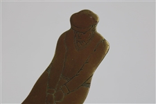 1900’s Golf Themed Brass Crumb Tray-Dust Pan w/Period Golfing Figure Handle