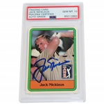 Jack Nicklaus Signed 1981 Donruss PGA Tour Rookie Card PSA Auto Grade GEM-MT 10 #85013983