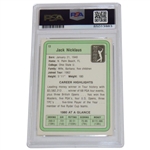 Jack Nicklaus Signed 1981 Donruss PGA Tour Rookie Card PSA Auto Grade GEM-MT 10 #85013983