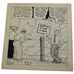 Original Pen & Ink Slice of Life Golf Cartoon By Sullivan. 