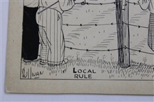 Original Pen & Ink 'Slice of Life' Golf Cartoon By Sullivan. 