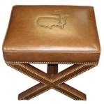 Augusta National GC Berckman's Place Masters Ltd Ed Brown Leather Ottoman
