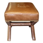 Augusta National GC Berckman's Place Masters Ltd Ed Brown Leather Ottoman