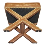 Augusta National GC Berckman's Place Masters Ltd Ed Brown Leather Ottoman