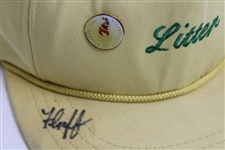 Fluff Cowan Signed Masters Tournament Litter Employee Hat JSA ALOA