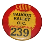 Vintage Saucan Valley Country Club Caddie Badge #239
