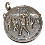 Sterling Silver Golf Oval Match Safe