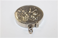 Sterling Silver Golf Oval Match Safe