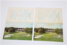 Two (2) 1973 Oakmont Country Club Scorecards