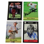 (4) British Open Champions Trevino, Daly, Charles & OMeara Signed Golf Cards w/ JSA ALOA
