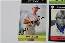 (4) British Open Champions Trevino, Daly, Charles & O'Meara Signed Golf Cards w/ JSA ALOA