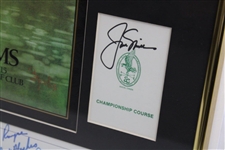 Big Three & Lee Signed PGA Senior Championship Poster Scorecard Presentation JSA ALOA