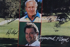 Palmer, Floyd, Calcavecchia & Barr Signed Million Dollar Cadillac Golf Classic Poster JSA ALOA