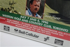 Palmer, Floyd, Calcavecchia & Barr Signed Million Dollar Cadillac Golf Classic Poster JSA ALOA