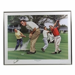 Arnold Palmer Signed Ltd Ed The King in Augusta Print by Alan Zuniga #149/1964 JSA ALOA