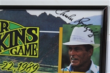 Palmer, Casper, Player, ChiChi & Trevino Signed 1989 Senior Skins Poster - Framed JSA ALOA